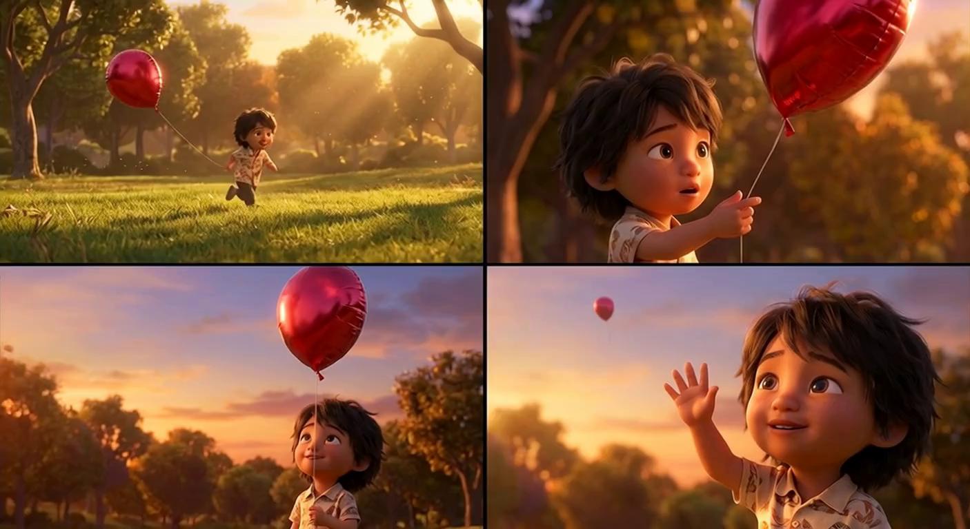 Prompt: cute animation, pastel colors, slow motion, soft shadows, emotional storytelling, childhood innocence, cinematic lighting