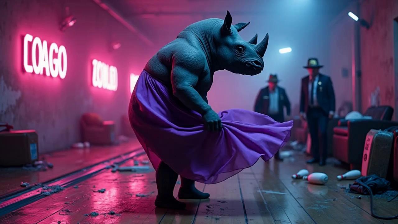 Prompt: Rhino doing a jazzy dance