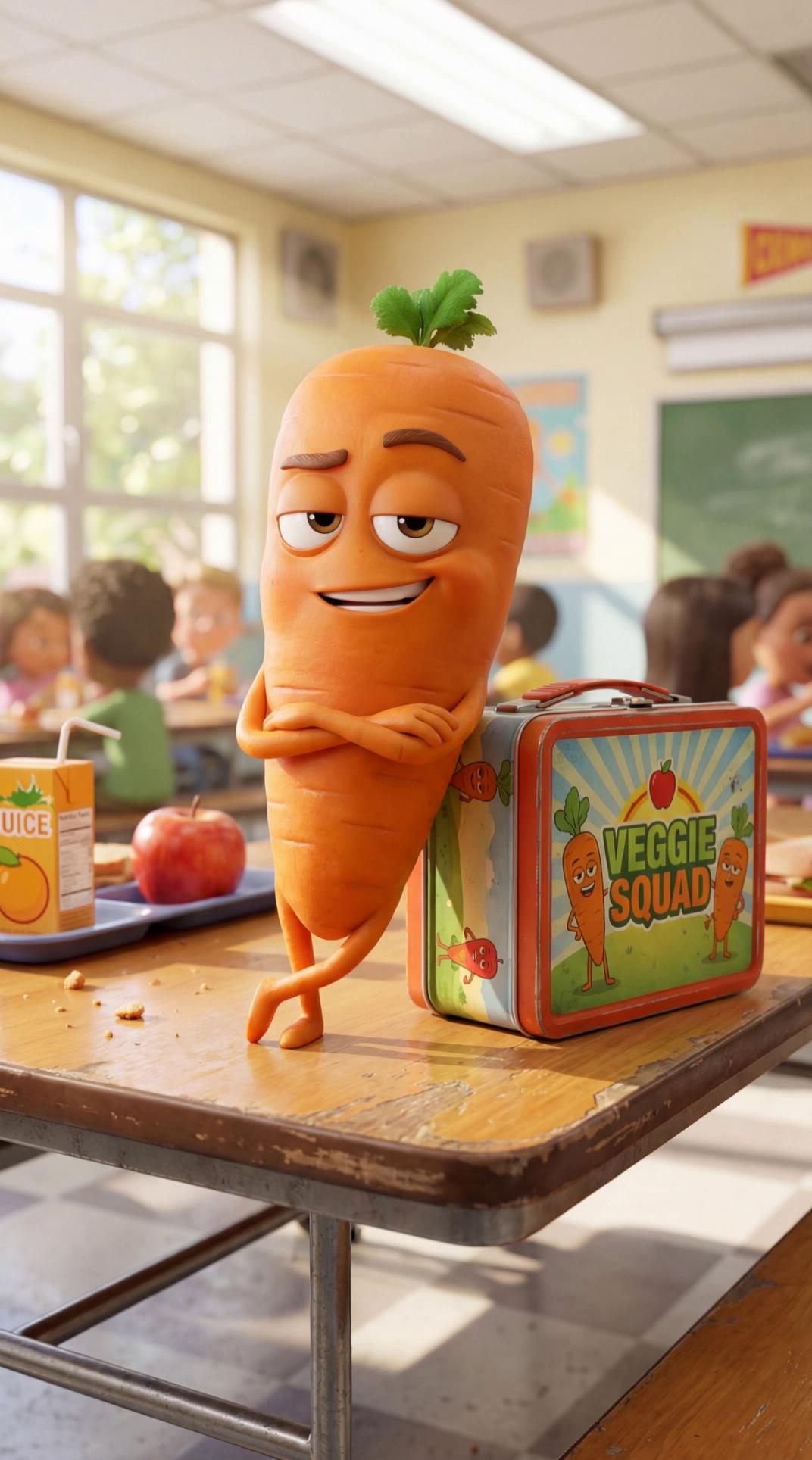 Prompt: I’m not just crunch.I’m beta-carotene, fiber, and eyesight fuel.You ignore vegetables, then wonder why you’re tired.Eat smarter.