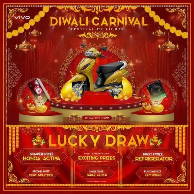 Prompt: Hello Guys, buy vivo Mobile and win brand new scooty, refrigerator and more gifts 