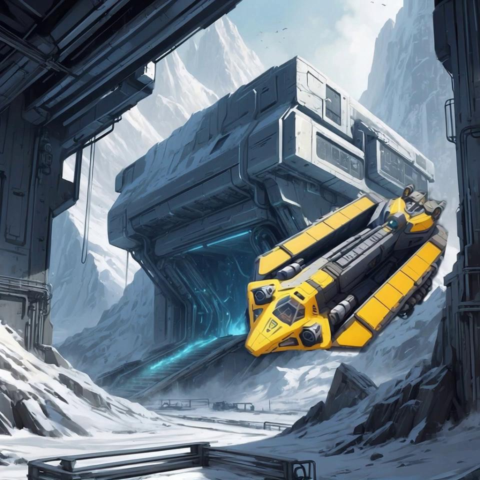 Prompt: Spaceship landing 