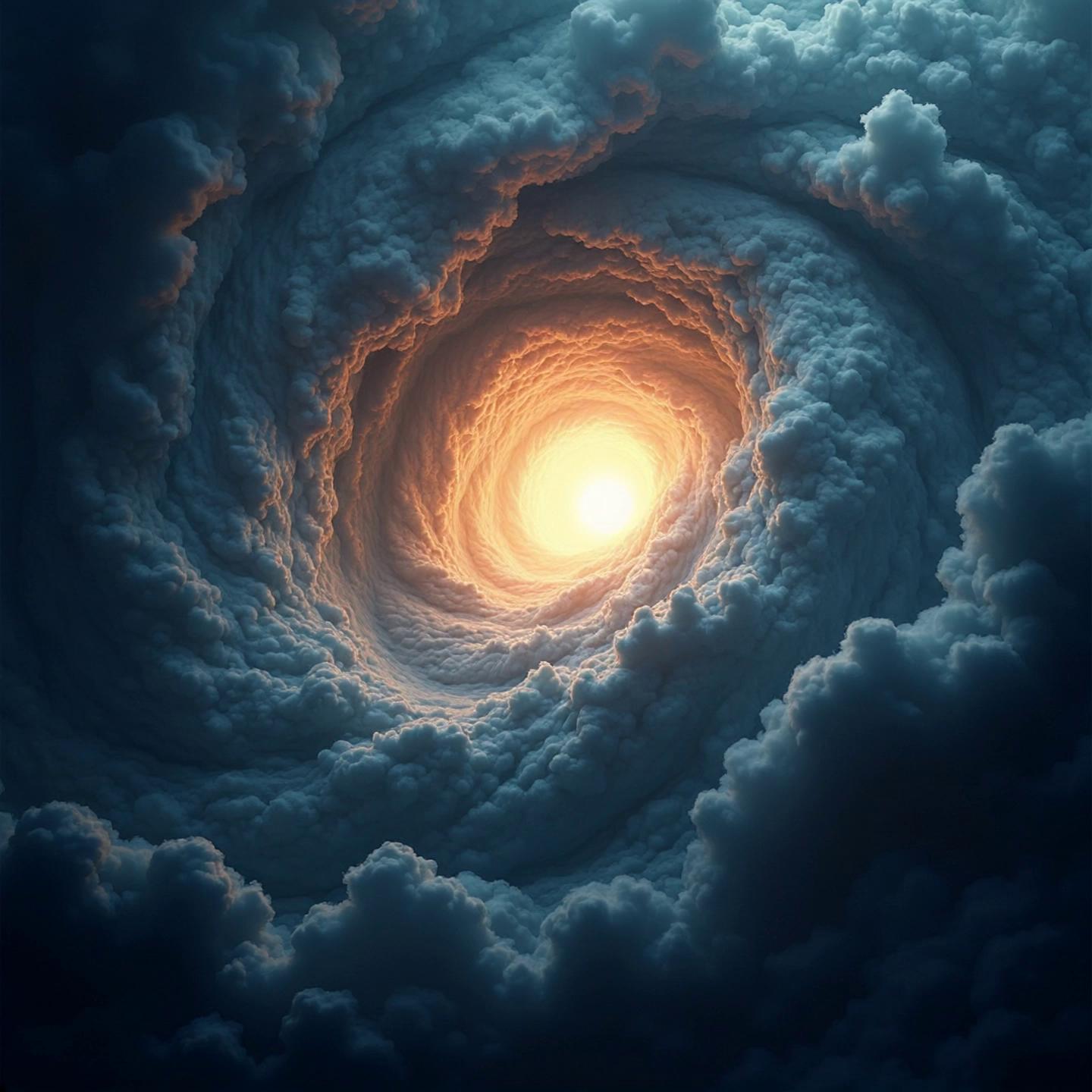 Prompt: A swirling vortex of clouds