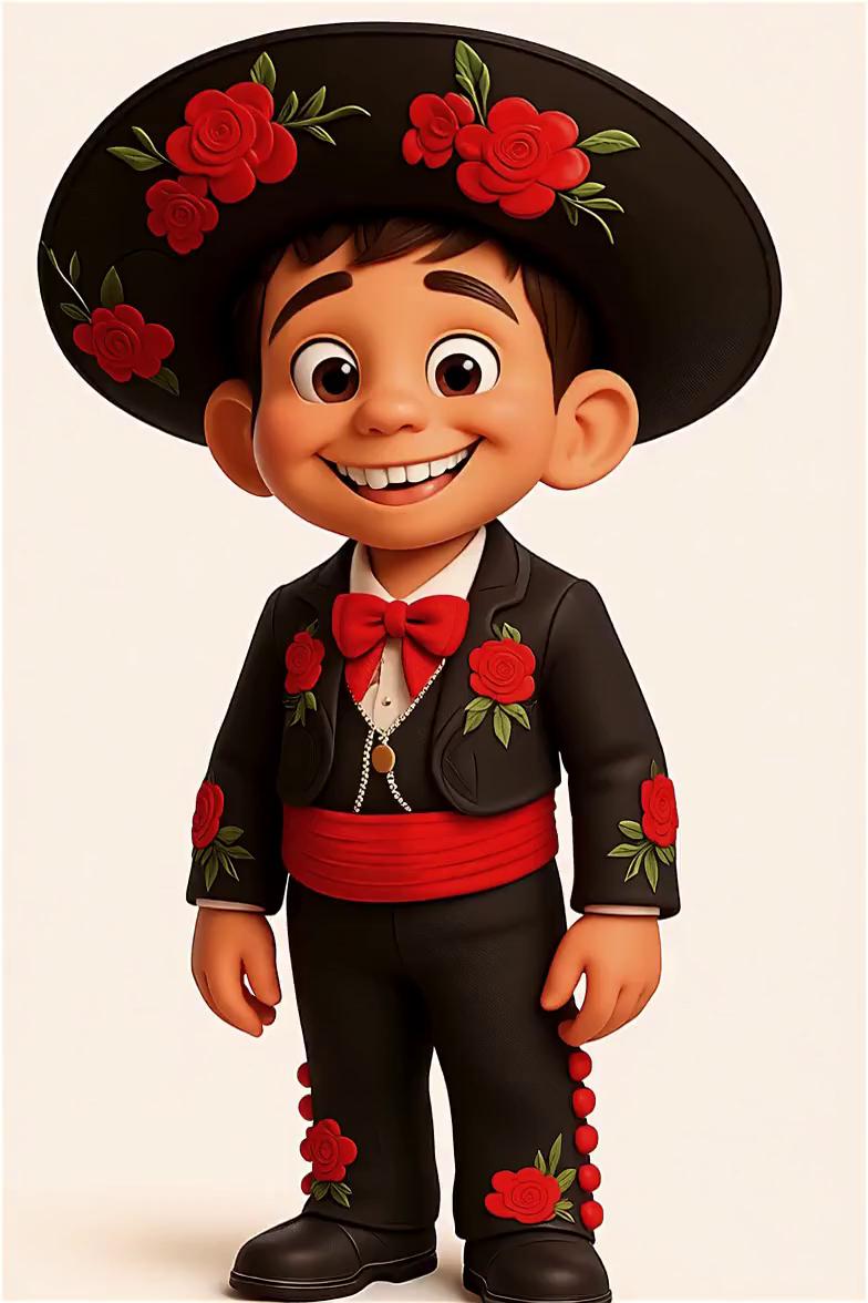 Prompt: Create a festive New Year countdown animation featuring the official El Tío Carlos mascot — a young Pixar-style 3D boy wearing a black charro suit with red roses, red bow tie, red sash, and black sombrero decorated with red roses. No mustache. Friendly, joyful expression.

Scene & Background:
A warm celebratory night setting with soft glowing lights. Gold, red, and white balloons float above. Confetti gently falls. Subtle fireworks glow softly in the background (not overpowering). A festive table displays fresh tortillas, tacos, corn, masa dough, and traditional Mexican dishes.     Camera slowly tilts down from floating balloons. Large glowing numbers appear:
“3… 2… 1…”
Each number pops with light confetti bursts.
Balloons drop and confetti explodes. Fireworks softly shimmer behind.
Text animates in with bounce:
“Welcome 2026!”
El Tío Carlos steps forward smiling and proudly lifts a warm stack of tortillas / taco plate toward the camera.
Steam rises slightly from the food.
Text fades in below:
“Happy New Year!”
Mascot nods and waves warmly.
Final text appears in elegant festive font:
“Happy New Year from El Tío Carlos”
• Light festive music
• Countdown beeps
• Soft pop sounds for balloons
• Confetti sparkle chime
make sure the words say 
From El Tio Carlos make the video longer atleat 10 seconds long
