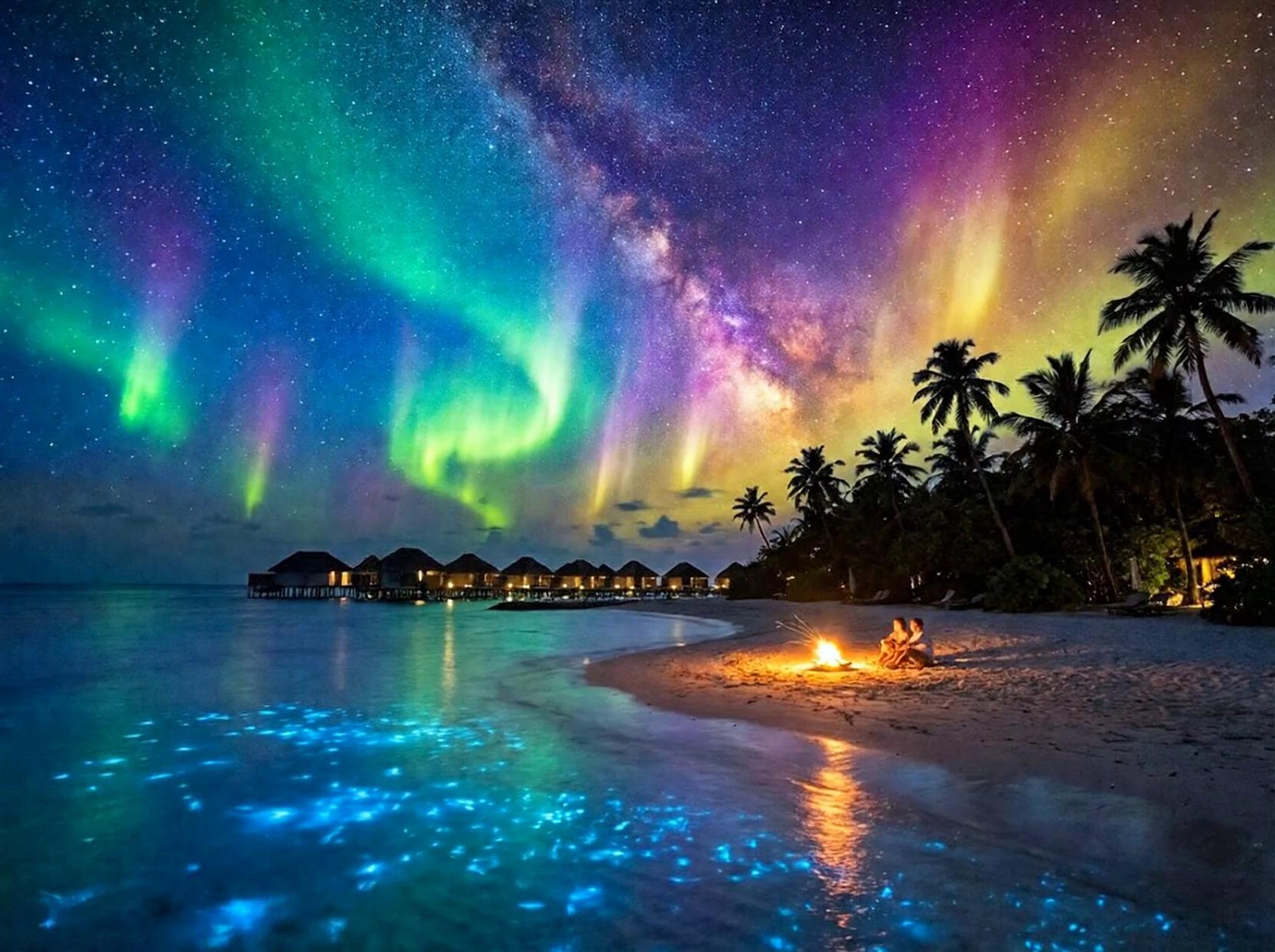 Prompt: sky, sea and trees moving very slowly with the wind. More dark athmosphere.