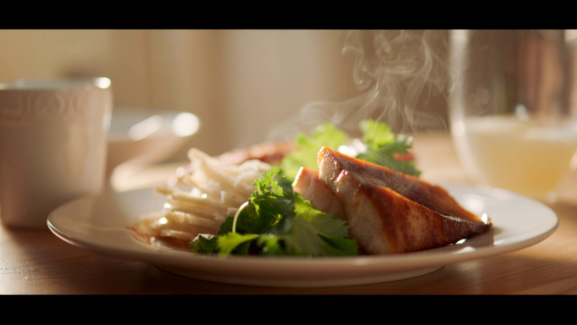 Prompt: Cinematic, realistic home scene. Warm natural lighting. Start with a beautifully cooked homemade meal plated on a dining room table, steam rising from fresh food, cozy family dinner atmosphere, clean elegant home, inviting and peaceful mood. Slow camera movement, shallow depth of field, high realism.

Cut to a messy kitchen after cooking — dirty dishes stacked in sink, greasy stove, crumbs on counters, used pans, cluttered kitchen, realistic mess, same home environment, slightly dimmer lighting to show stress and overwhelm, cinematic realism.

Cut to kitchen cleaning transformation — professional cleaner wiping counters, scrubbing stove grease, washing sink, organized motion, satisfying cleaning visuals, realistic action, close-up detail shots, smooth transitions.

Final scene: spotless modern kitchen, shiny counters, clean stove, organized sink, bright natural lighting, fresh and peaceful feeling, cinematic glow, highly realistic, beautiful clean kitchen reveal.

Style: cinematic, ultra-realistic, professional commercial, smooth transitions, warm home feeling, high detail, 4K quality, shallow depth of field, soft natural lighting.

Length: 10–12 seconds
Aspect ratio: 9:16 vertical (for Facebook/Instagram Reels)
Camera: slow cinematic motion, soft focus transitions