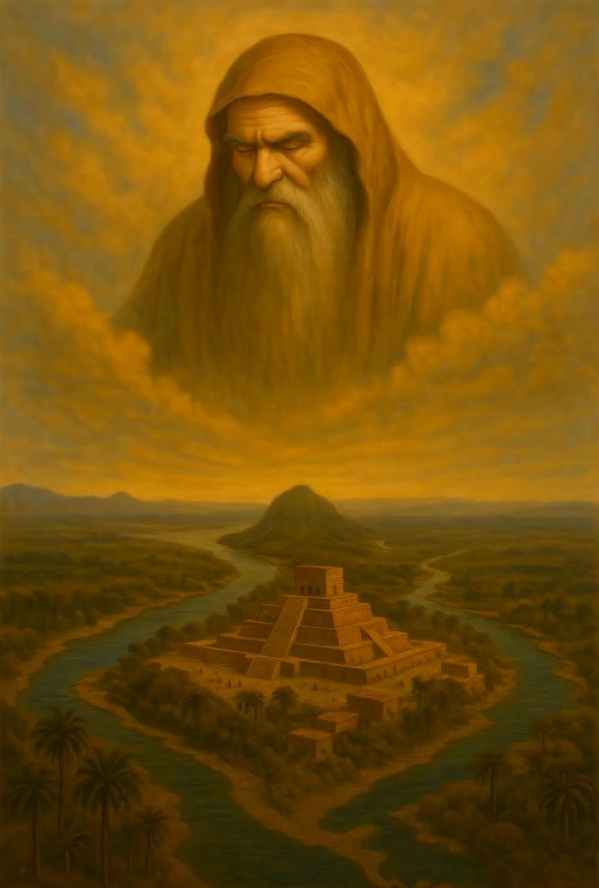 Prompt: The entire scene remains still, with no background or camera movement. The robed god-like figure floats among the clouds, facing forward. His eyes are closed at first. After a brief pause, his eyelids slowly rise, revealing deep, piercing eyes that lock directly onto the viewer.

He holds the gaze for several seconds—silent, calm, powerful. Then, with subtle motion, the corners of his mouth lift into a slow, knowing smile. His expression softens without losing its grandeur. His brow eases, and his gaze remains unbroken, as if acknowledging a hidden truth shared only with the viewer.

The clouds behind him remain perfectly still. His robe barely moves. The only animation is in his face—eyes, brow, and lips—emphasizing emotional presence over action. The moment is quiet, intimate, and awe-inspiring.