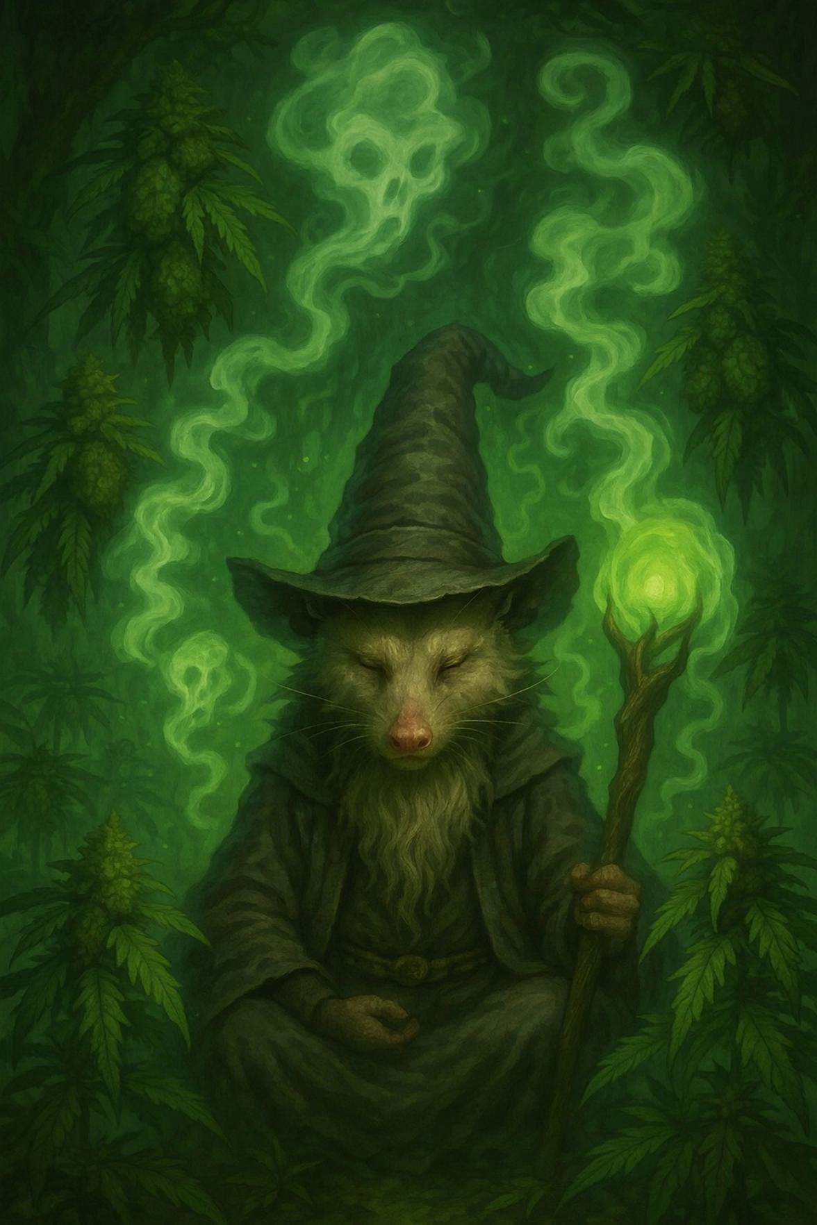 Prompt: Sitting in a hazy room with smoke whirling around very chill environment
