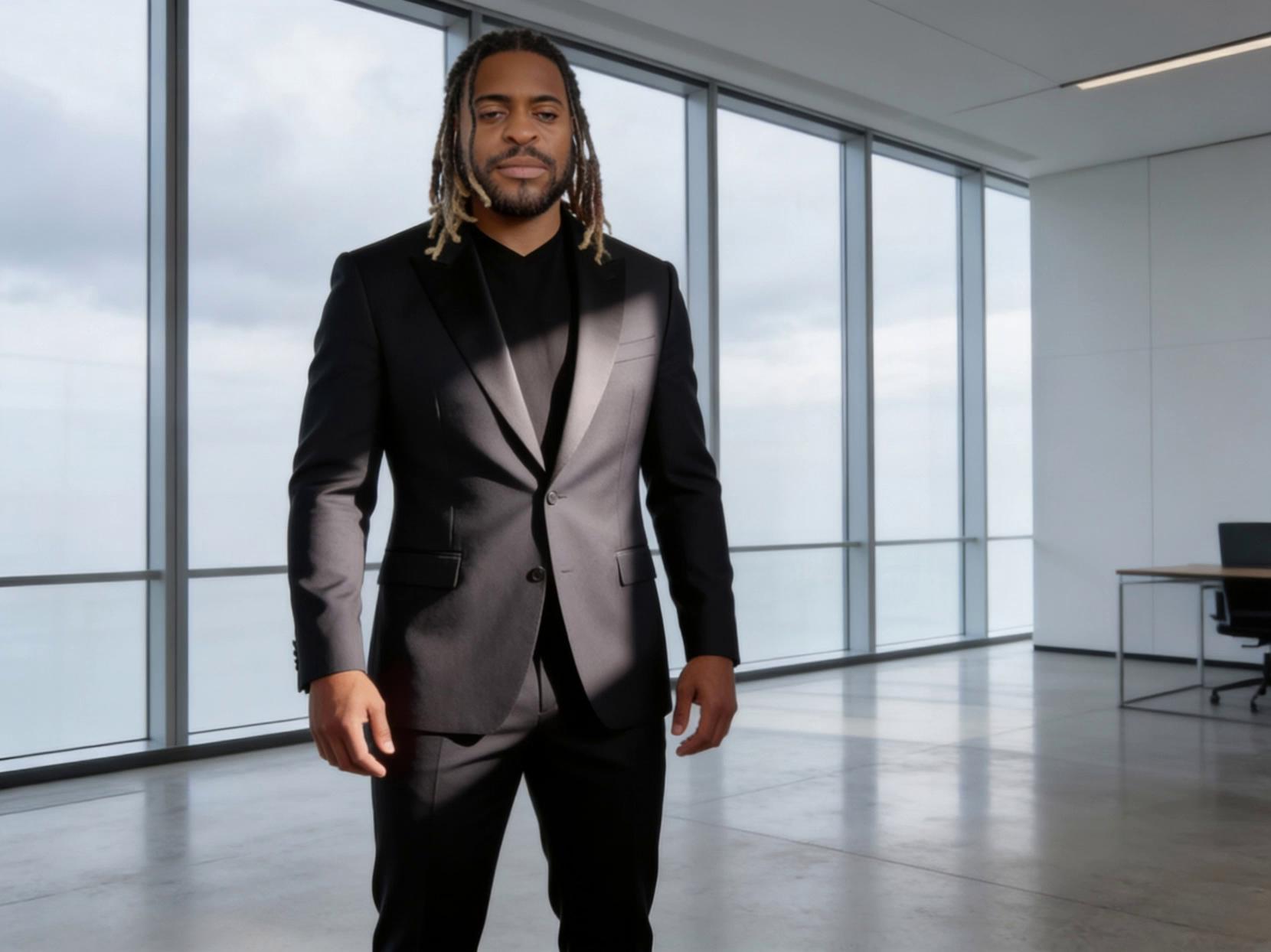 Prompt: mentoring trading students, black men and women
