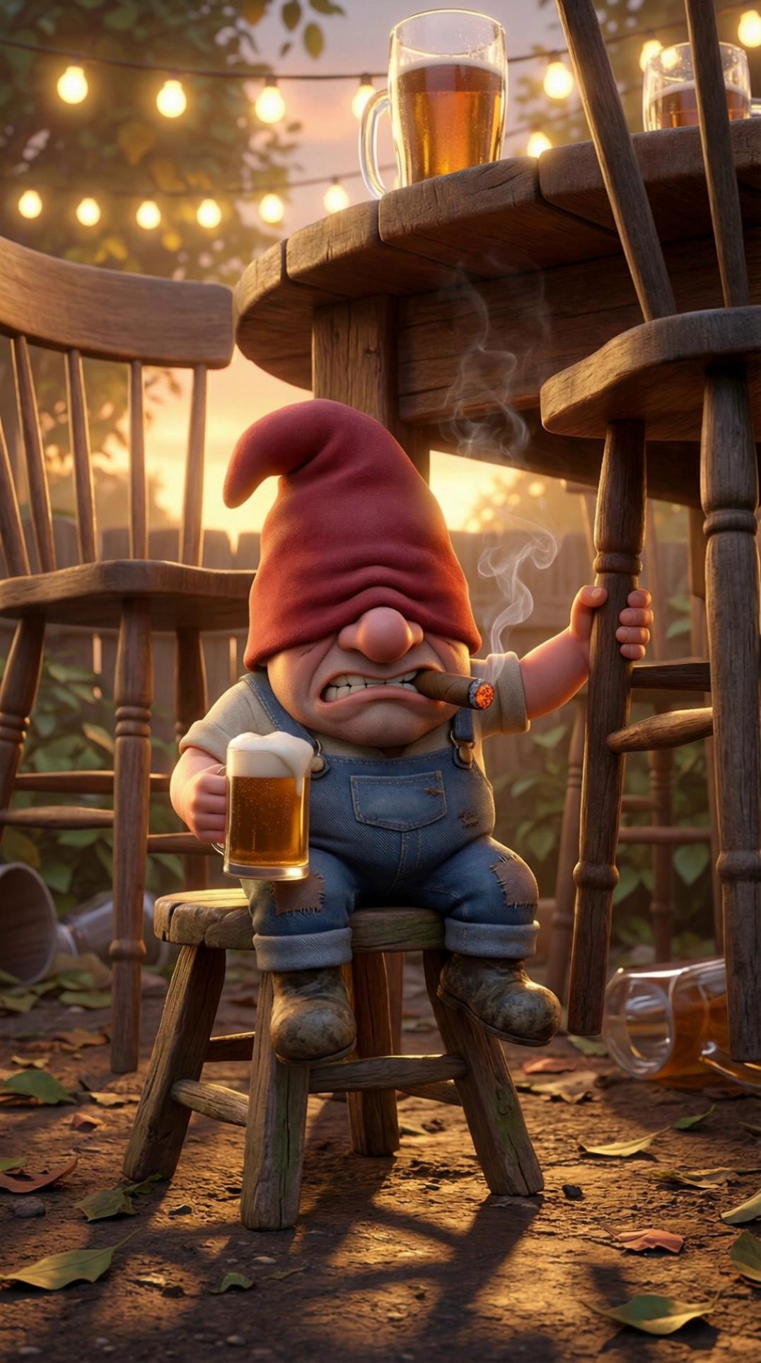 Prompt: I’m not short—— the world’s just built wrong. Every step a mountain, every hole a gorge. That’s why I sit on my stool drinking a mug and smoking my cigar.  @voice-1768494544578