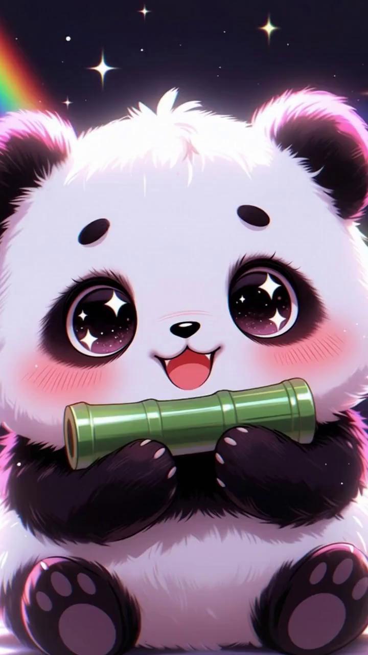 Prompt: Panda Rosa counts 1 to 10 while dancing quietly and shows the numbers