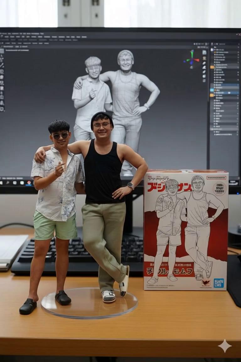 Prompt: Put a hand rotating the image 360 degree