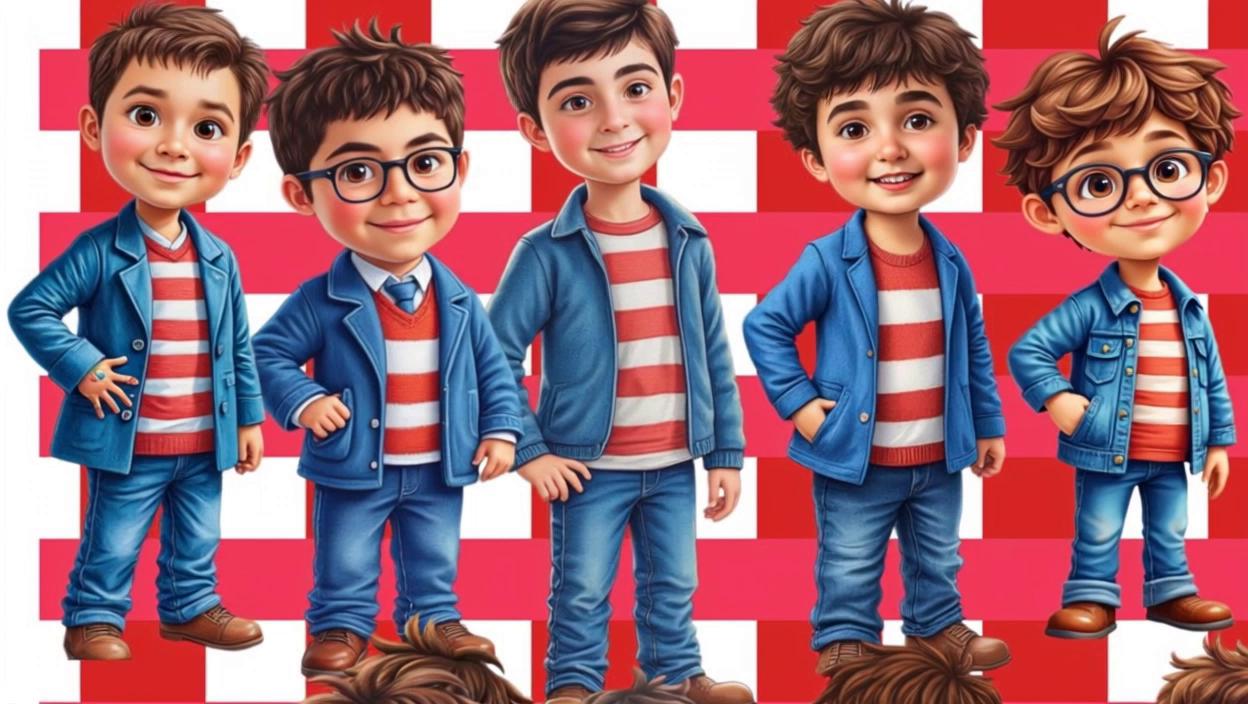 Prompt: These boys are dancing "Back Street's BacK" they are a cute little boy band