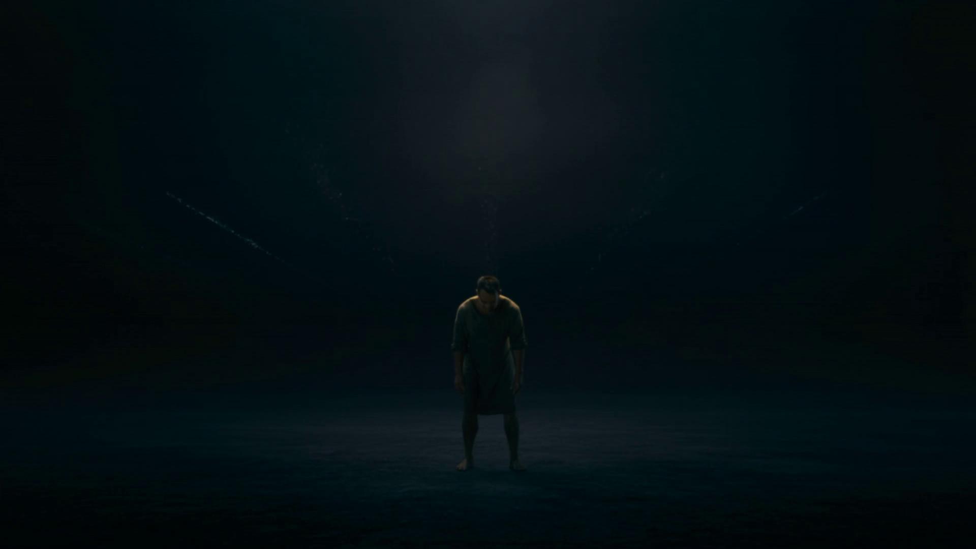 Prompt: A hyper-realistic cinematic wide shot set inside an endless dark void, a solitary dull human figure stands at the center, tense and overwhelmed standing facing down, while jagged fragmented words hover everywhere above the persons head, scattered in the air at different depths and heights, constantly appearing and disappearing while interchanging in and out of reality—FEAR, ANGER, LUST, DEPRESSION, PRIDE, ADDICTION, SHAME, SUICIDE, LOW SELF-ESTEEM, REJECTION, SELF-DOUBT, HOPELESSNESS, BITTERNESS, ENVY, JEALOUSY, GUILT, LONELINESS, INSECURITY—the atmosphere heavy dark and suffocating; only after all the words are fully present the figure slowly collapses to his knees, head bowed, lips moving in a silent prayer whispering the name “Jesus,” and in that instant a blinding pillar of radiant divine golden light erupts violently from his chest, alive with luminous particles and sacred energy, striking every floating word at once and causing them to shatter like fragile glass hit by a bullet, exploding in slow motion into crystalline fragments and glowing dust that spin, sparkle, and evaporate mid-air, as the storm collapses, darkness retreats, and the void fills with warm white and gold light, leaving the kneeling figure completely filled with light—calm, unburdened, and victorious.