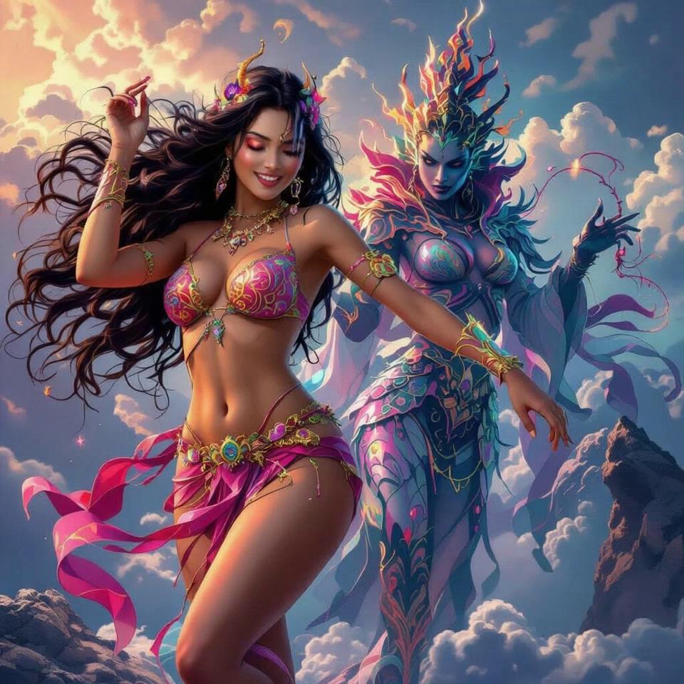 Prompt: Woman dance Belli dance