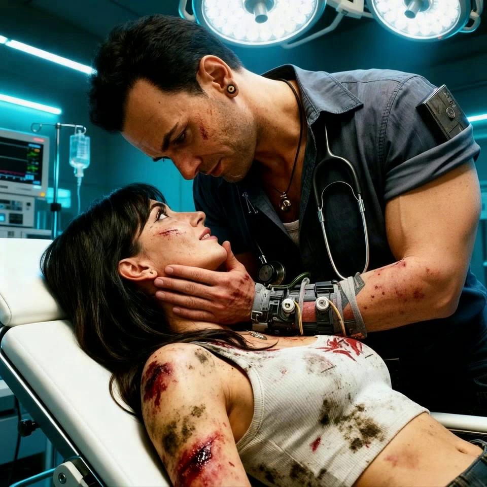 Prompt: His hand moves over her body to her waist and pulling her closer. her head tilts back and she giggles, smiling flirty as at him as she pulls him in for a kiss