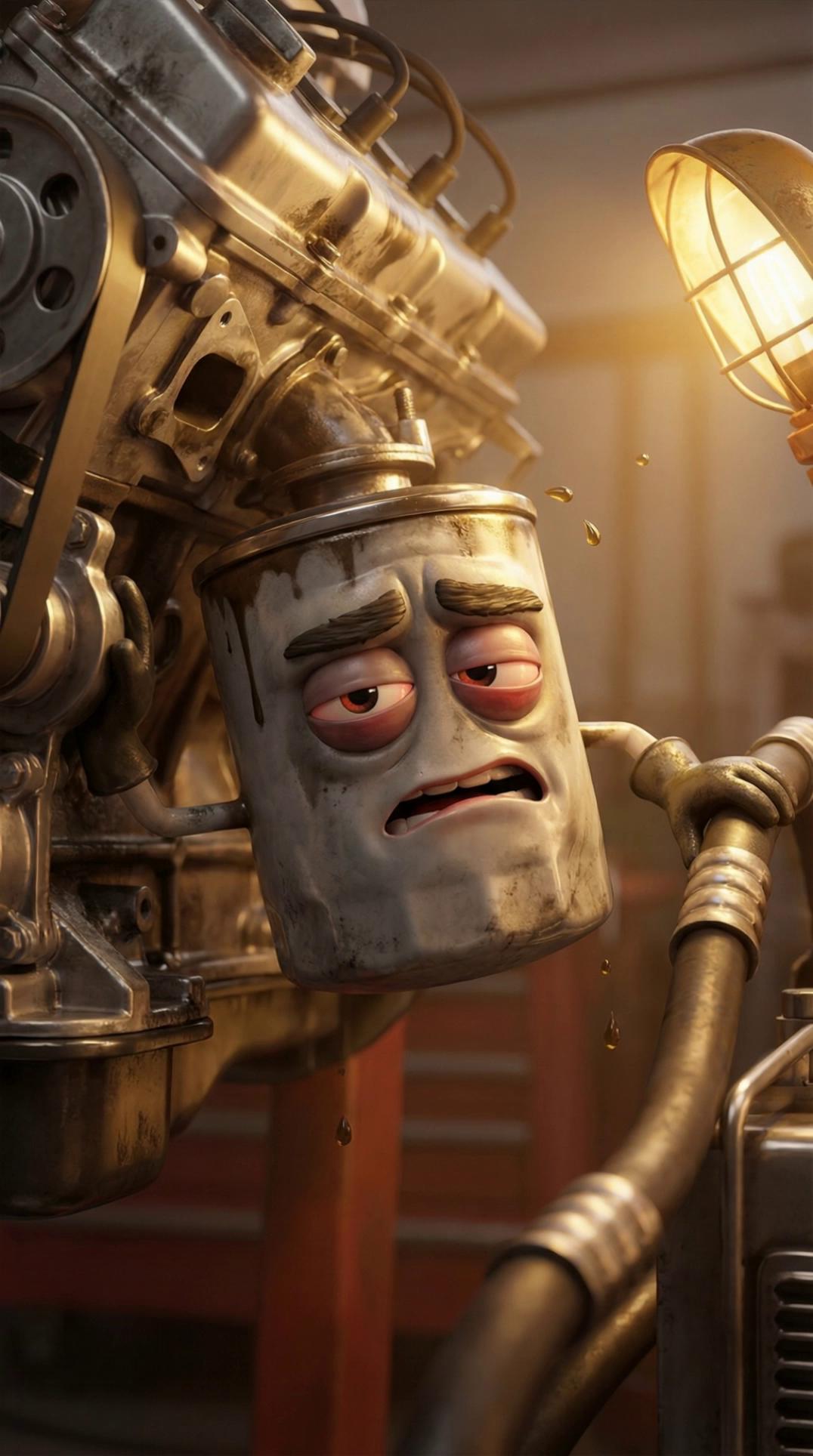 Prompt: I’m catching metal shavings and sludge all day.Every mile makes me dirtier, heavier, slower.Ignore me long enough, and I stop protecting anything.