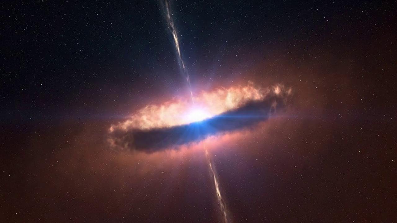 Prompt: Very Slow humming - The gas cloud moves slowly in a circle - the light beam shoots out of the picture