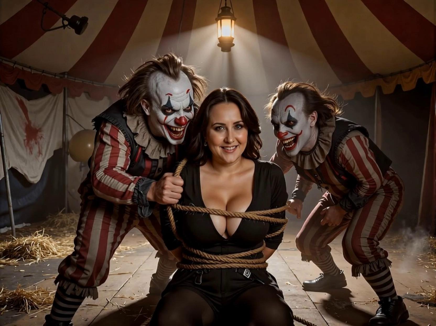 Prompt: "what are you gonna do to me?" "I'll do anything, please!."