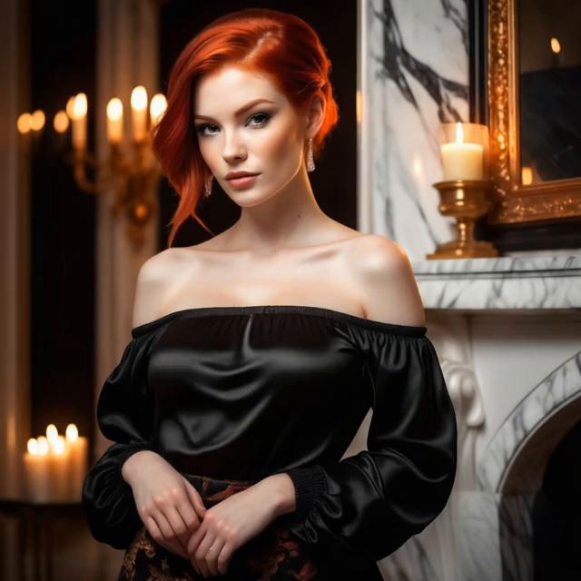 Prompt: Glamerous model gently moving as she smiles and her eyes stare at the camera