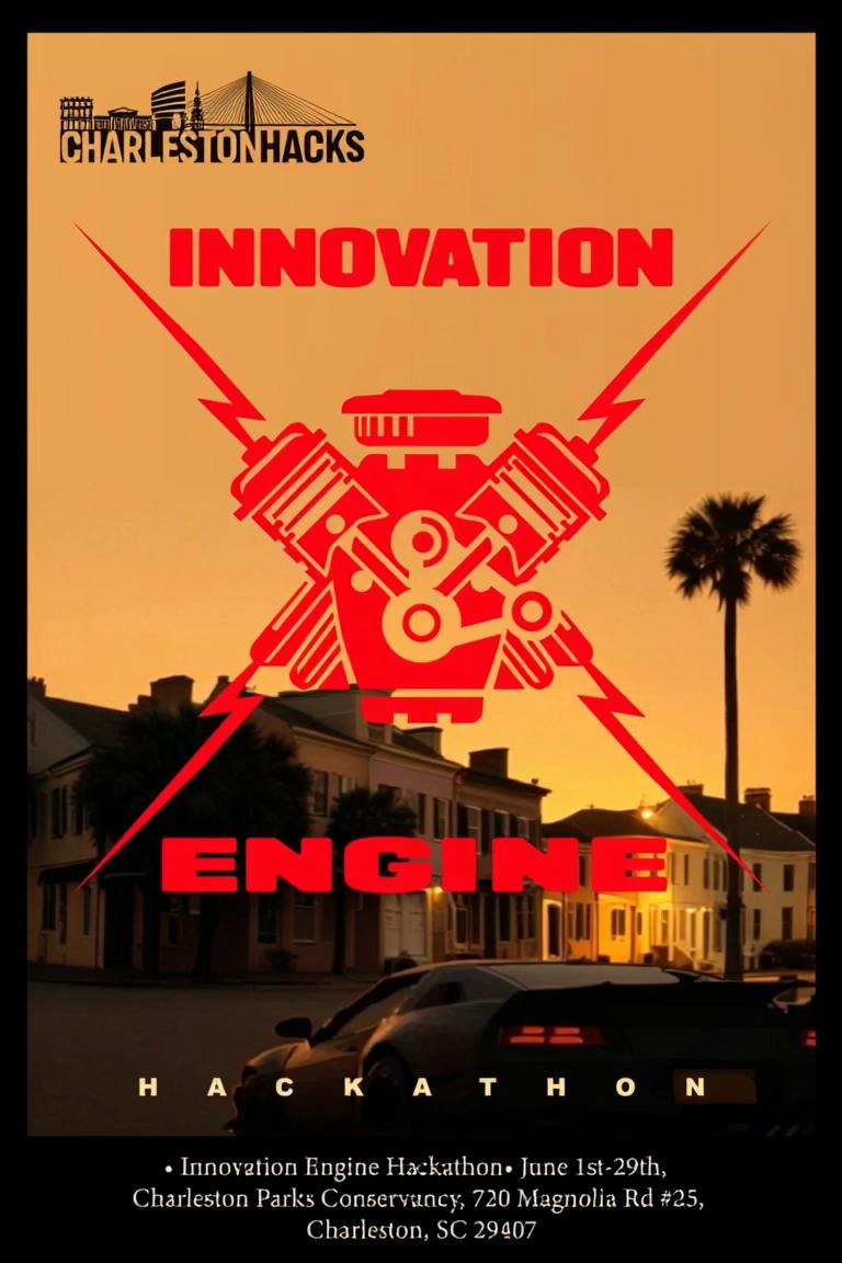 Prompt: A car drives away as a graphic of an engine rumbles to life, shooting electrictity out of it