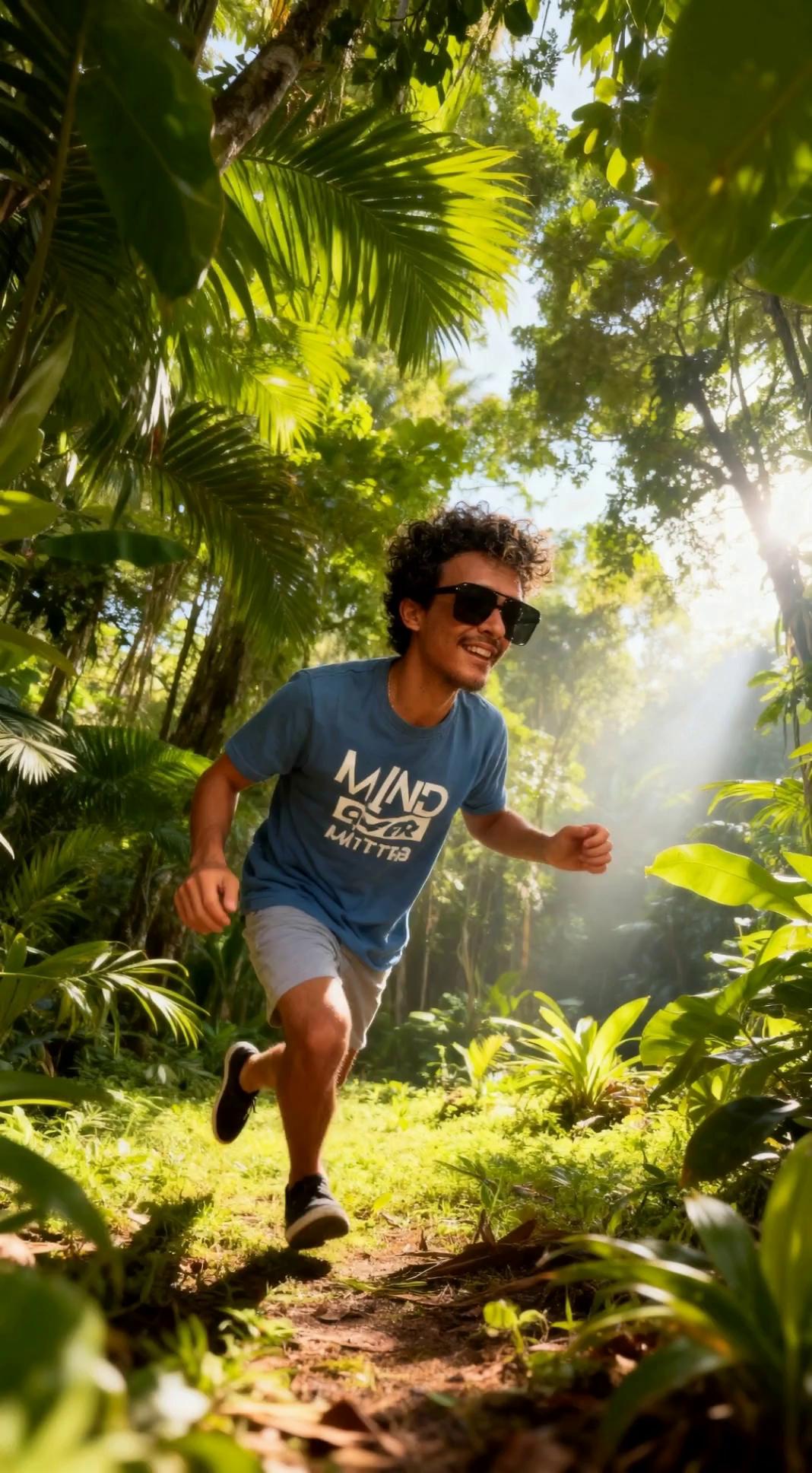 Prompt: “Create a funny, high-energy monkey dance video of the person in the photo. The person should move with exaggerated, bouncy monkey-like dance moves — scratching the head, swinging arms, and hopping side to side. Add playful jungle background sounds (monkey chatter, tropical birds, drums) and upbeat comedic music. Keep the expression fun and confident, matching the vibe of the sunglasses and smile. End with a cheeky pose or wink to the camera.