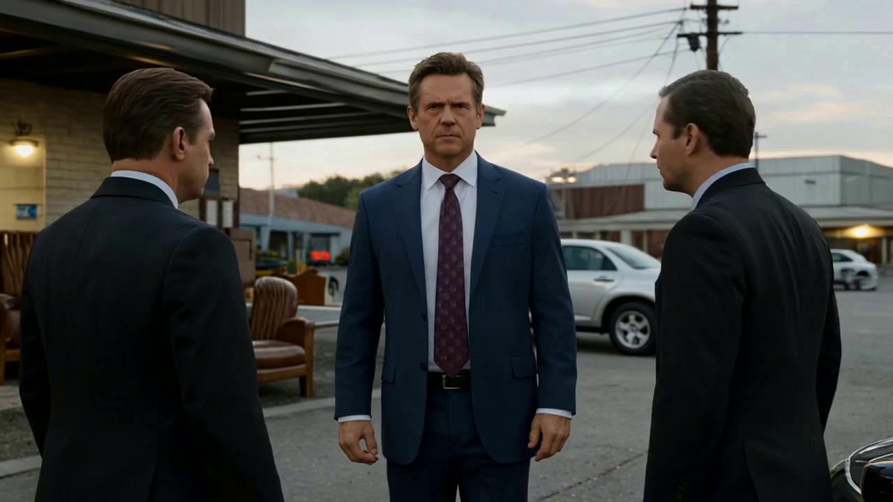 Prompt: A 3d image of JD Vance standing in front of a Used Couch Warehouse. He tells the Secret Service to "sneak a couch up the back stairs at the White House tonight".. The American Flag appears over a couch in the background. Patriotic music plays.