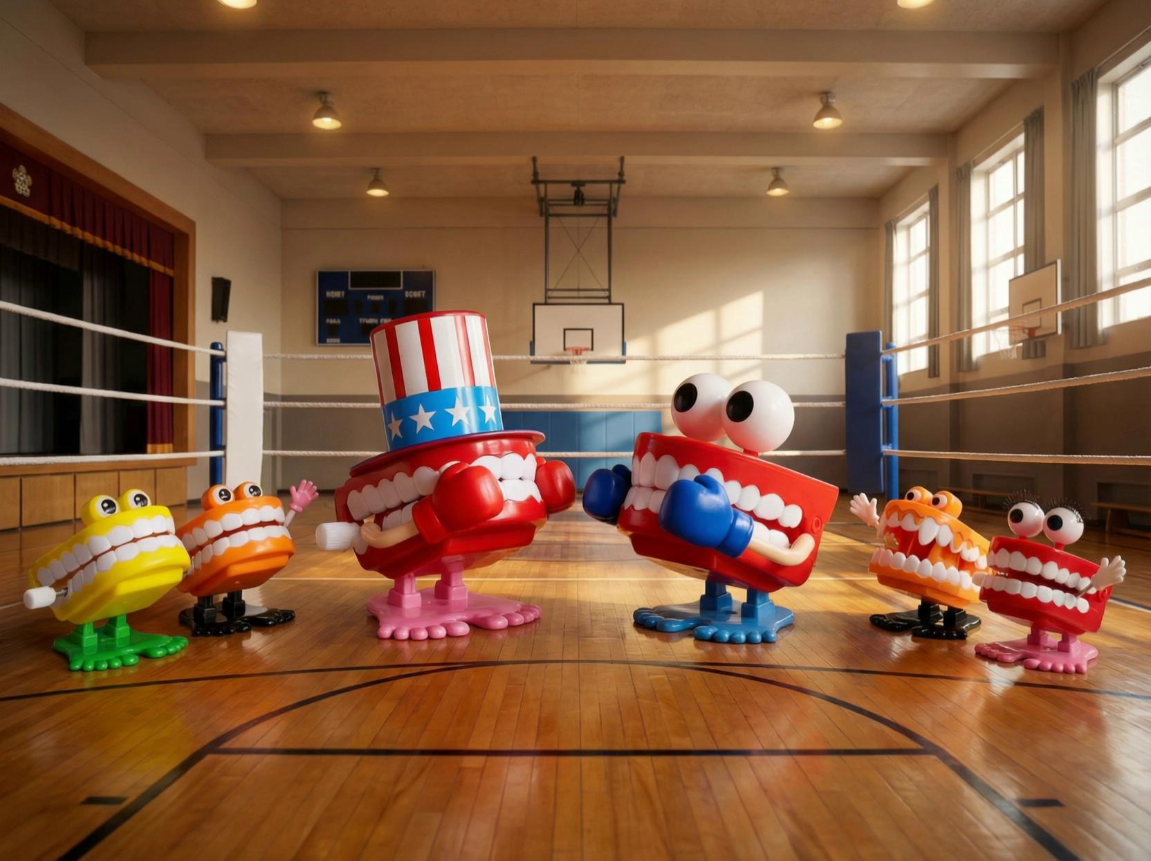 Prompt: @voice-1771268588642 'Ladies and gentleman, Mack faces off against his new nemesis in Apollo. Who will win Mabels heart? They are fighting for bragging rights and bagging their girl' ' Lets get ready to rumble'