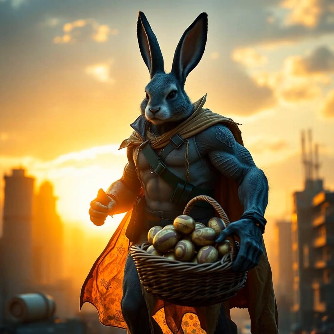 Prompt: Parallel Morphing [text] Happy Easter