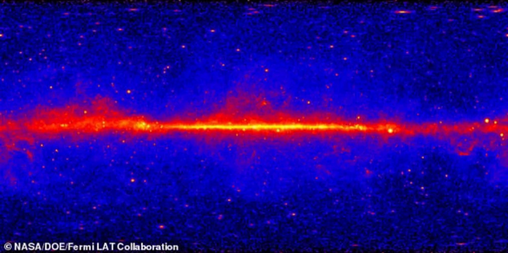 Prompt: ripple of the cosmos as it reaches us, infrared image.