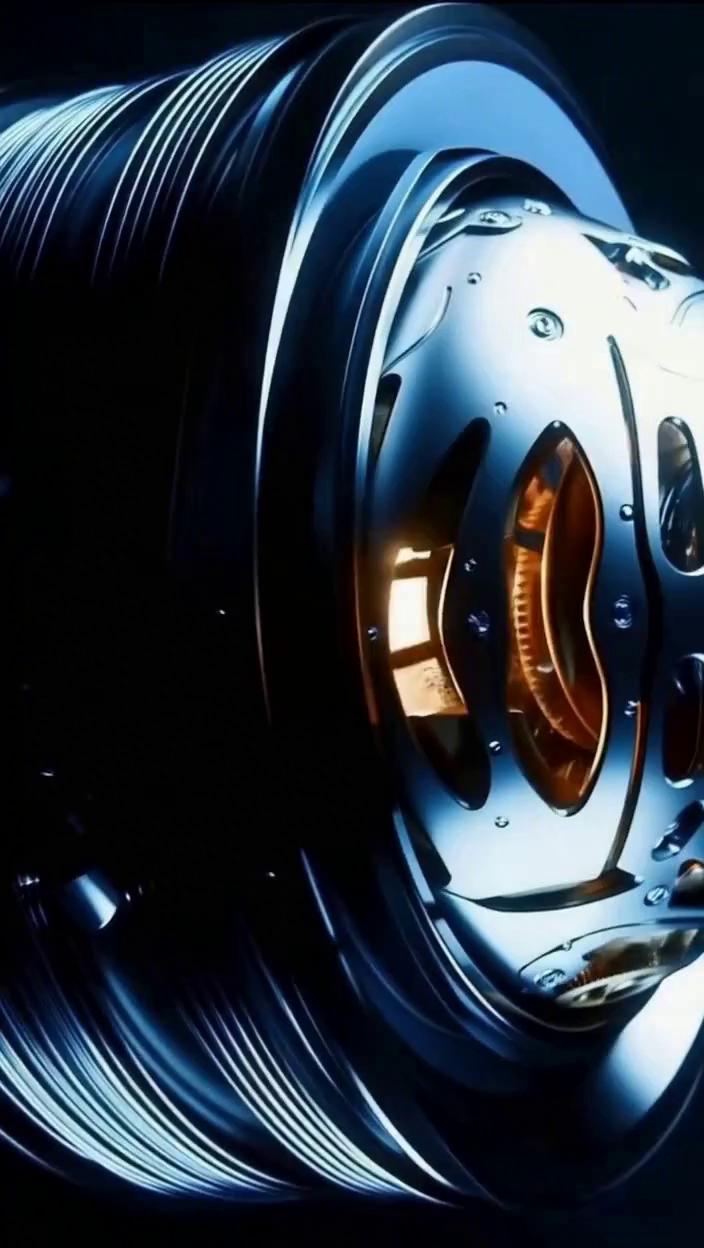 Prompt: Inner mechanisms turn as The large circlular frame turns from right to left and faces the camera perfectly centered, inside the frame the large mechanical eye focuses its lens array and innter aperature