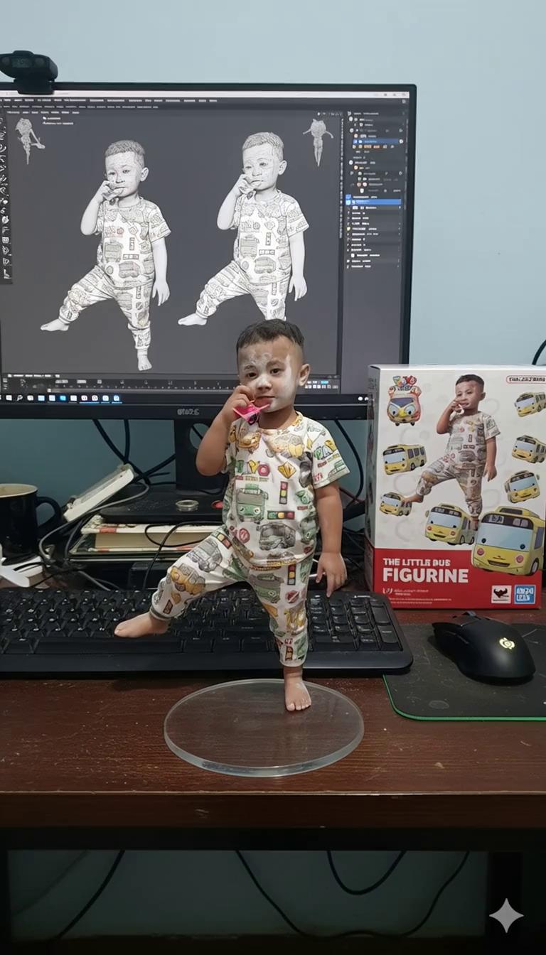 Prompt: Jadikan orang dalam foto ini berjoget 