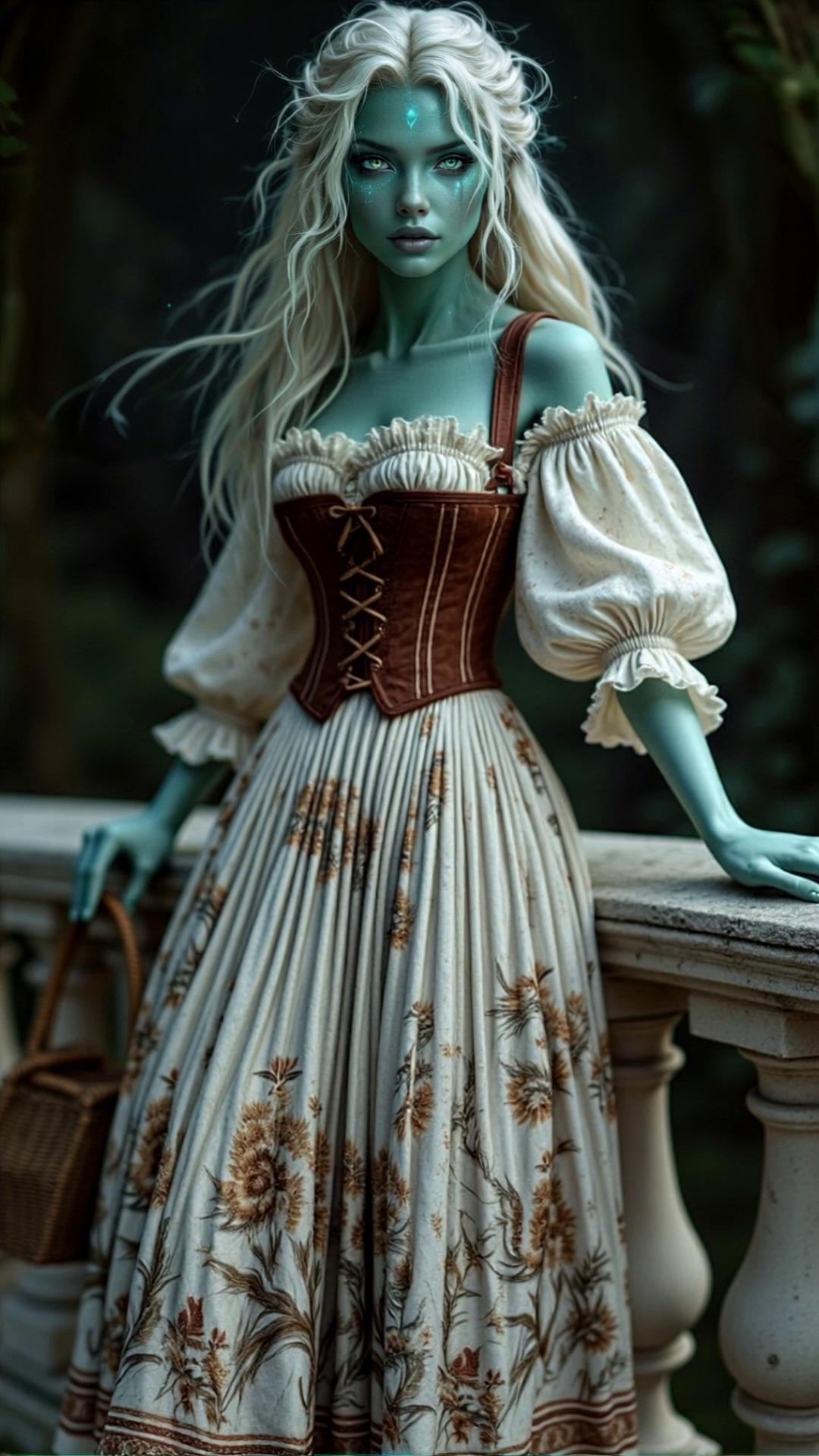 Prompt: She is full of happiness and joy to see the viewer. 