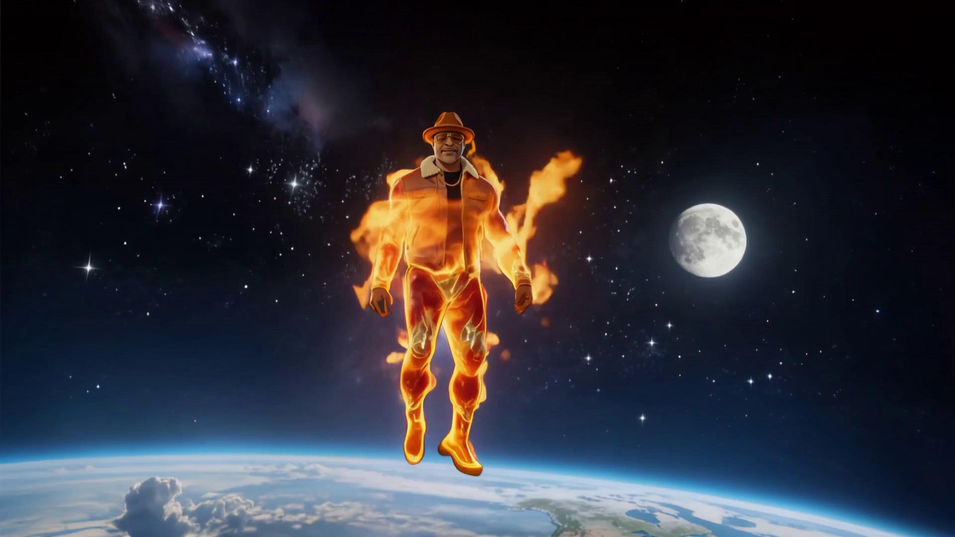 Prompt: Create a cinematic animated video using my uploaded character. The character completes a high-speed flight from Earth through space and lands firmly on the surface of the moon. Dust and lunar particles rise on impact. The character stands tall on the moon’s surface, calm and powerful, with Earth glowing in the distance behind him. He slowly turns to face Earth, hands at his sides, confident and unshaken. The camera moves from a wide shot to a medium close-up from behind, emphasizing scale and dominance. The character speaks with controlled intensity, saying: ‘The world is mine.’ The line is delivered once, slow and deliberate, with authority—not shouting. The tone is symbolic, victorious, and self-made. Cinematic lighting, deep shadows, dramatic contrast, epic atmosphere, smooth motion, heroic presence.”