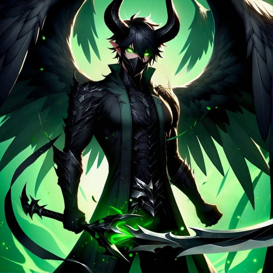 Prompt: he brandishes his sword toward the viewer