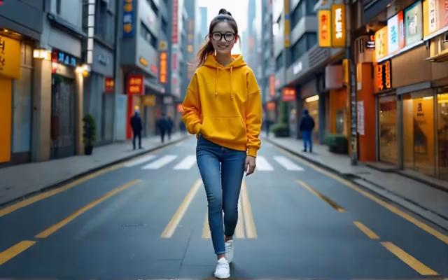 Prompt: 제자리에서 부드럽게 360도 회전하기