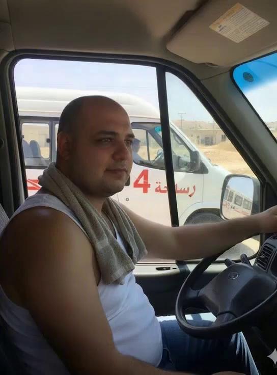 Prompt: The man driving the van is dancing to an Arabic dabke song and saying, “Ya Fadi, Ya Fadi.”