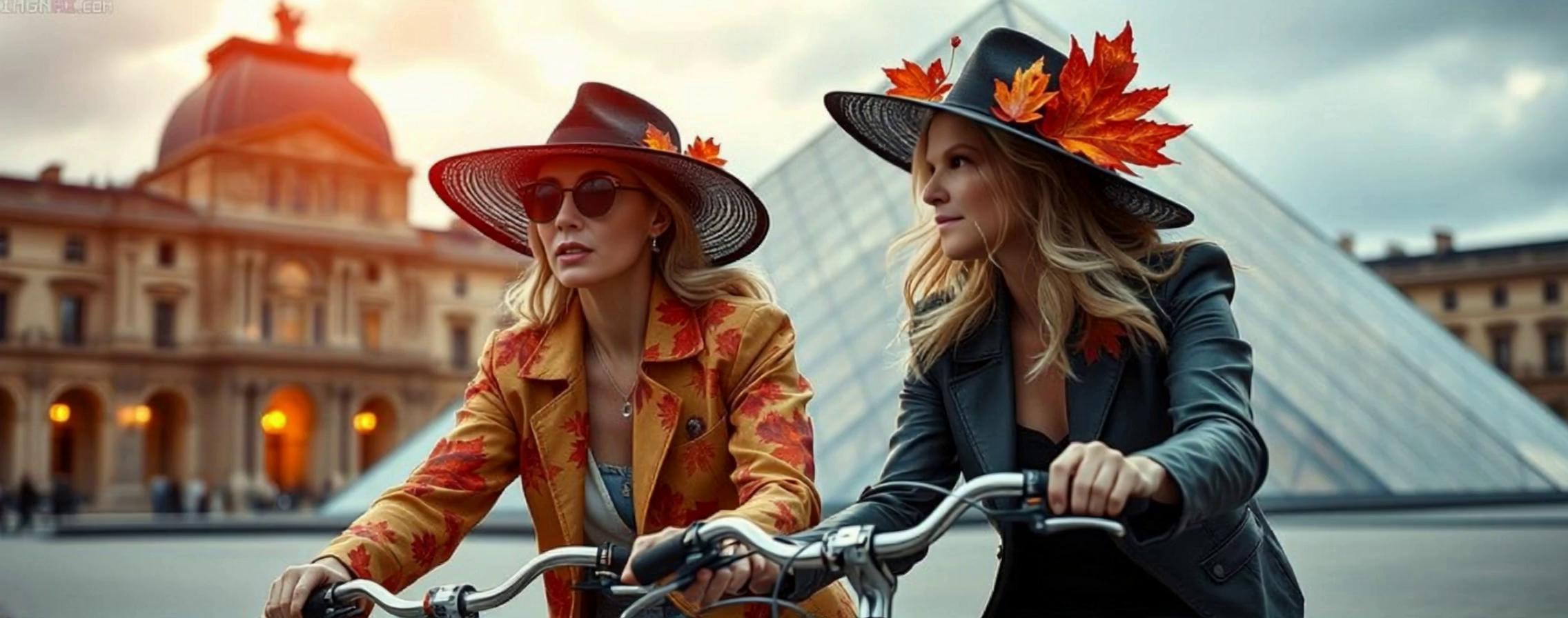Prompt: out biking with my mom in Paris on her birthday. Love you Mom xo Miss you xo