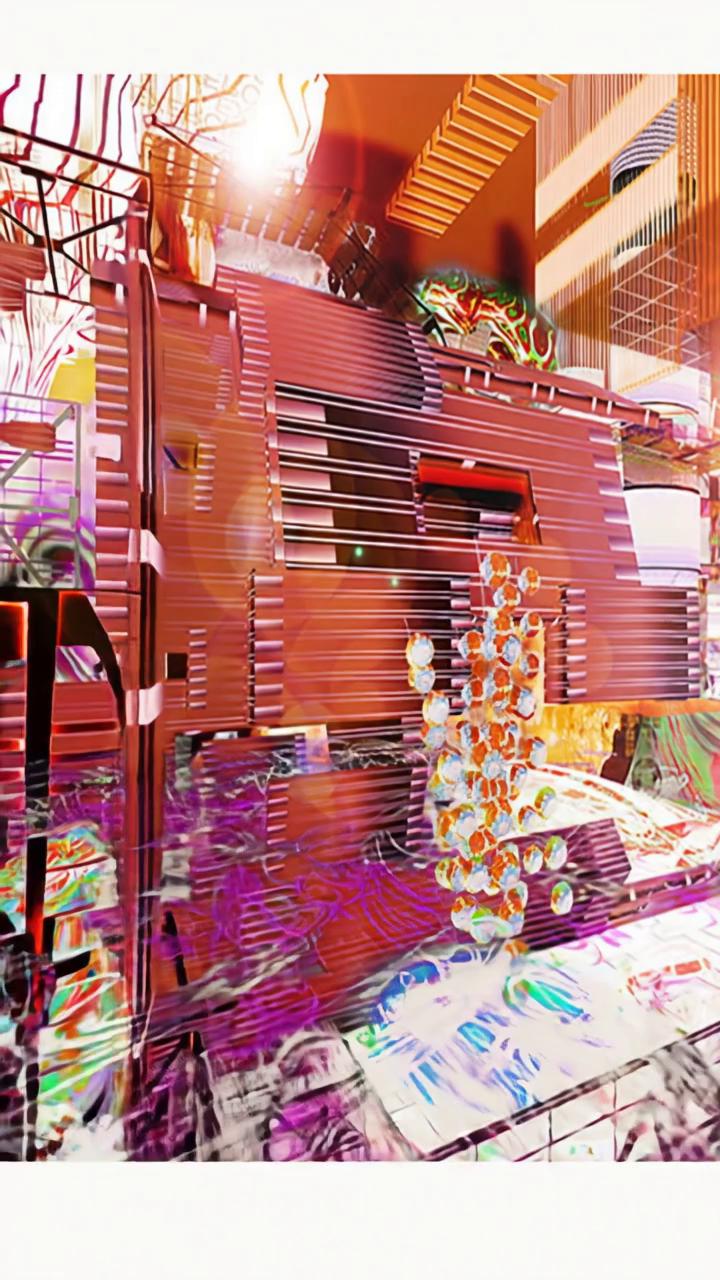 Prompt: everything red slides in perspective to the right