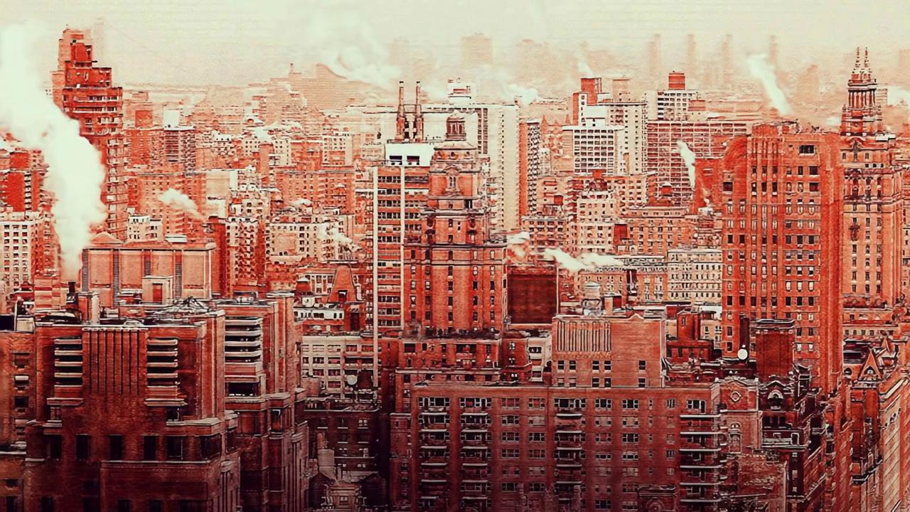 Prompt: buildings melt