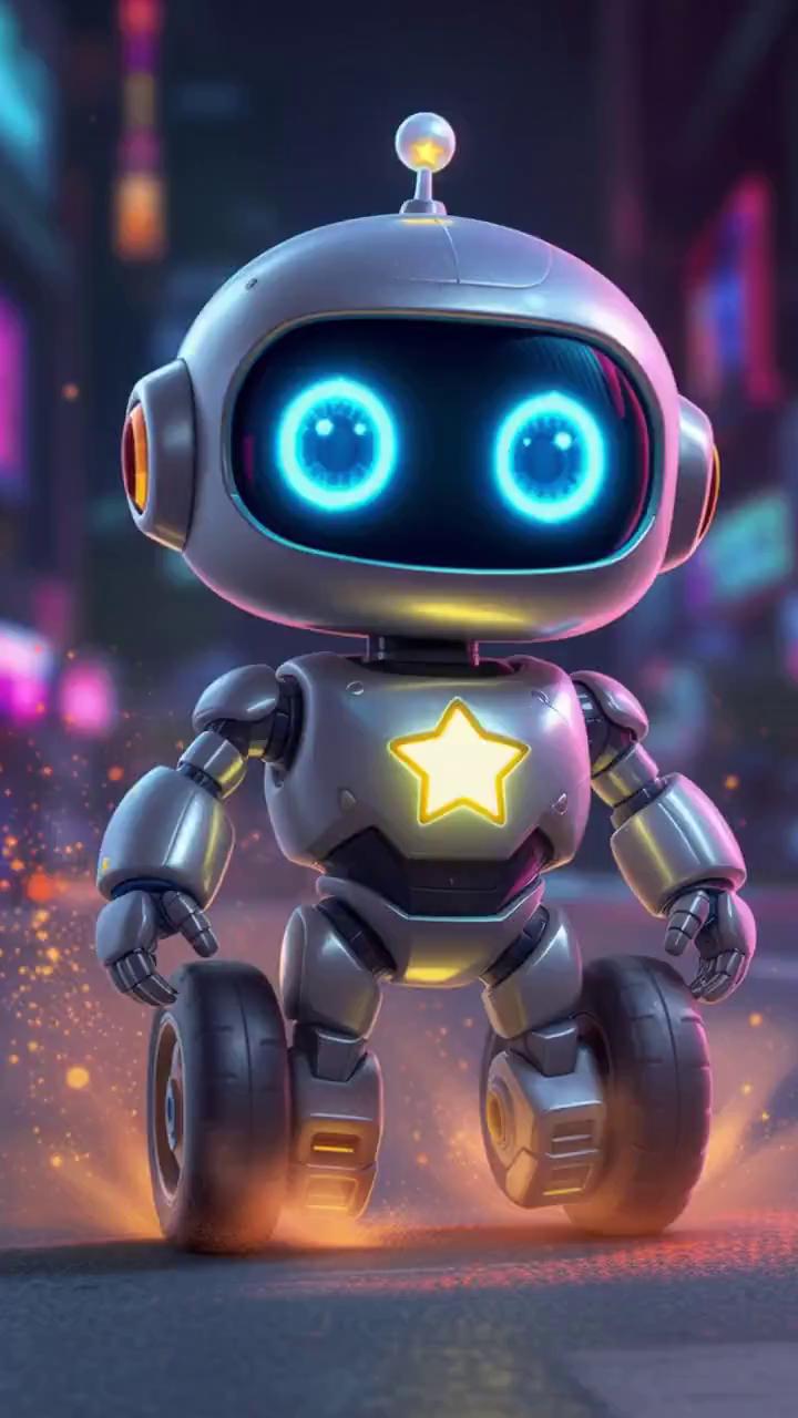 Prompt: Scene Type:
Vibrant, educational toddler animation — fun, colorful, and easy to follow.
Style: Pixar-Junior / Cocomelon-style visuals with warm daylight, rounded characters, and expressive faces.

🦾 Characters:

Orbie the Robot: cute and friendly robot with a shiny silver metallic body, large glowing blue eyes, and a bright golden-yellow 3D star on his chest. He moves on glowing blue wheels that leave a soft glitter trail.

Children:

Matthew (5): yellow T-shirt, blue shorts

Alice (4): red curly hair, purple dress

Lucas (3): blond hair, green T-shirt, orange shorts
All three laugh, run, and follow Orbie with excitement.

🎞 Scene Flow (12 seconds total):

0 – 3 s:
Wide shot — Orbie and the kids enter a cheerful zoo area with trees and a little riverbank. Birds chirp, the sun shines brightly, and Orbie rolls ahead leaving sparkles.

3 – 6 s:
They stop near a beaver building a dam with logs. The beaver waves its paw happily.
Camera zooms in gently on Orbie’s glowing star.

6 – 9 s:
Orbie smiles and says in a clear, joyful voice:

“B is for Beaver!”

9 – 12 s:
The children giggle and repeat together:

“B is for Beaver!”
The beaver claps its tail on the water; glowing rainbow letters “B – Beaver!” float above them in sparkles as upbeat xylophone music plays.

🎧 Audio & Style Notes:

Music: happy marimba / xylophone melody with playful animal sounds.

Voice: warm, friendly, toddler-paced speech.

Lighting: sunny with soft shadows and glowing highlights.

Mood: joyful, educational, fun, bright, safe.