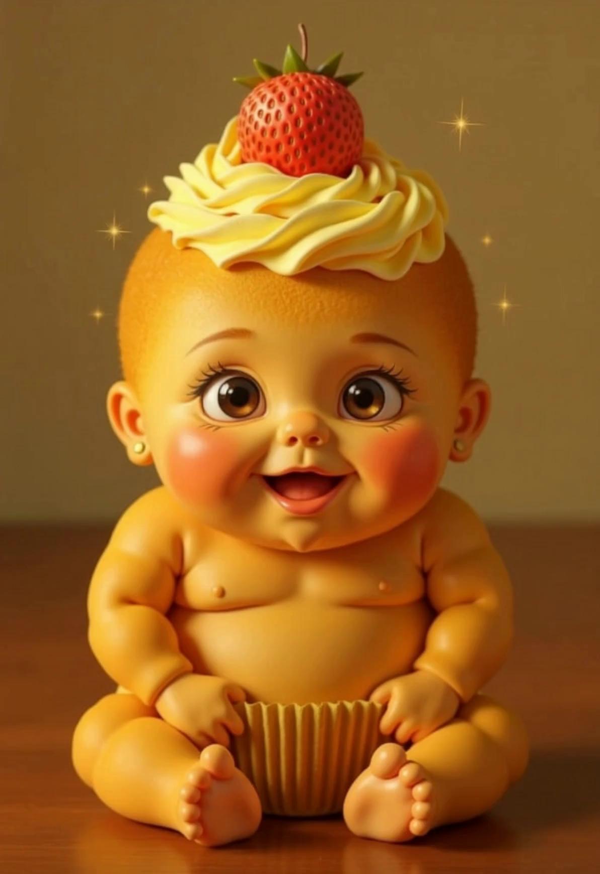 Prompt: winking, laughing joyfully, giggling spontaneously, with bright, innocent, and cheerful tones.