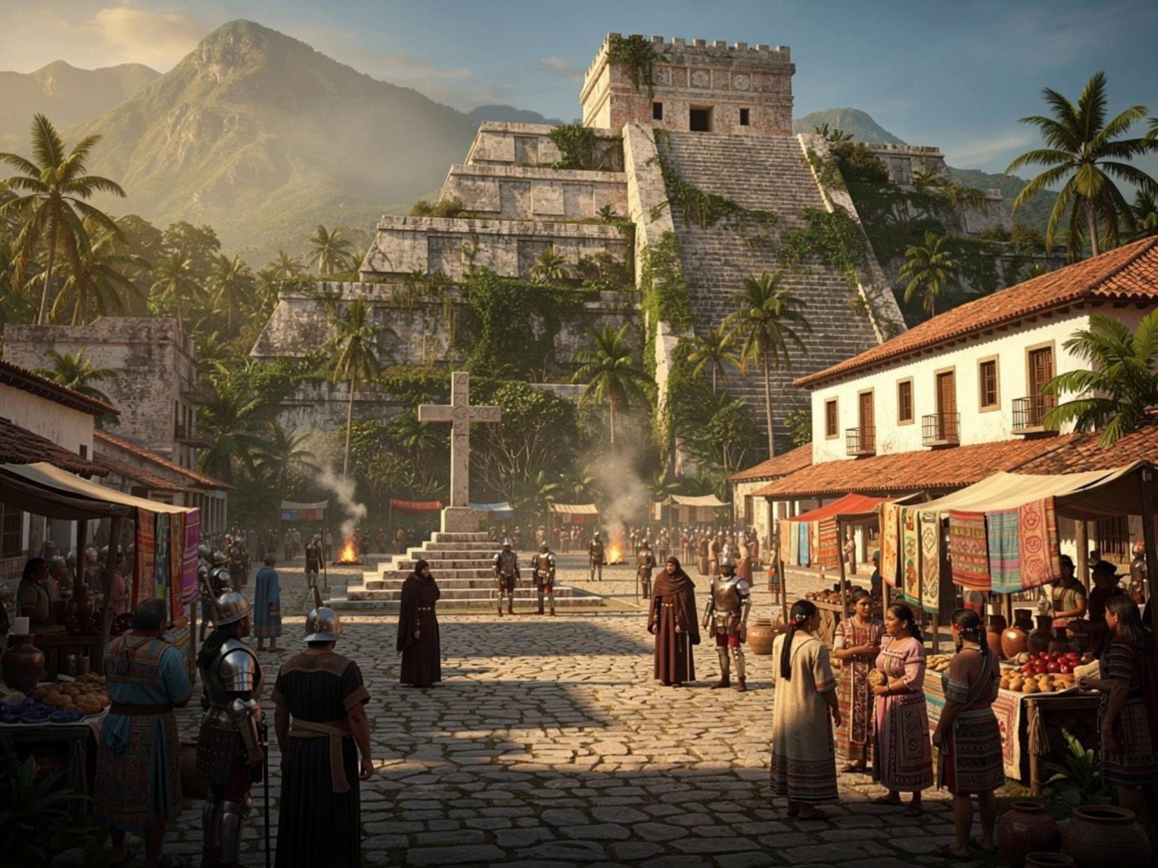 Prompt: both imsges blend together creating a utopian future