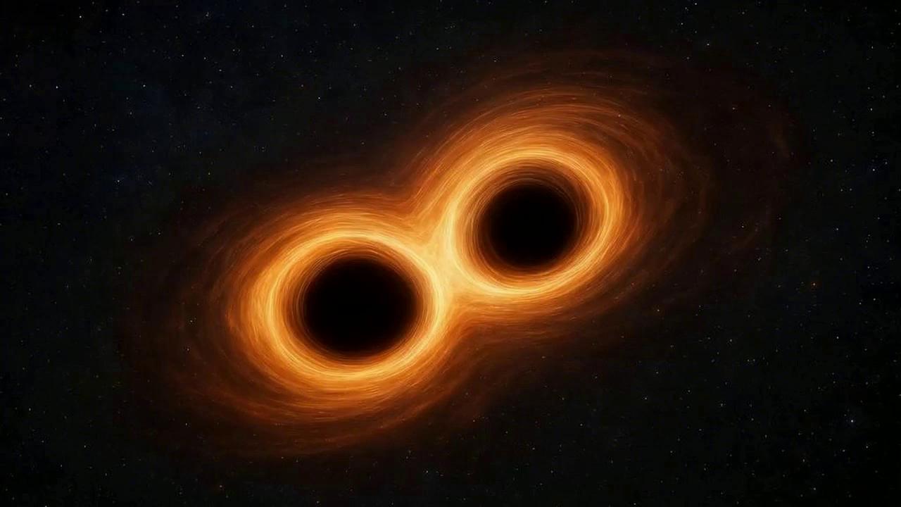 Prompt: black hole chrash turning into a white hole