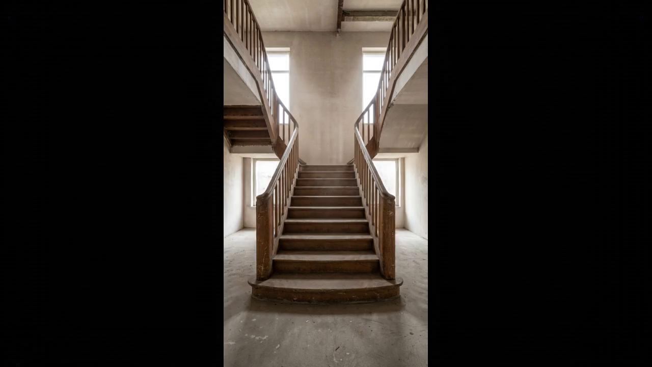 Prompt: A cinematic timelapse renovation video of a luxury home staircase. The same three female construction workers with clearly visible, consistent faces manually dismantle the wooden staircase using crowbars and drills. They carry wooden pieces away by hand. The steel and concrete core is revealed. They install a stainless-steel frame and begin mounting glass step containers. All actions are physically realistic and human-driven. Faces remain visible and consistent throughout. Static camera, natural lighting, realistic motion, no fantasy effects.
One female worker is clearly seen manually decorating each glass step. She places pre-cut artificial aquatic grass, dry sea stones, and white sand into the empty glass steps by hand, arranging them carefully using gloves and small tools.

The decorative elements do NOT grow, spread, or animate on their own. Nothing appears organically. Every stone and grass piece is physically picked up and positioned by the worker.

Another worker slowly pours clean water from containers into each glass step, filling them gradually. Natural air bubbles rise only due to water pouring, not animation.

A worker manually switches on and adjusts LED lighting beneath the steps.

After finishing, the workers wipe the glass, remove tools, and walk out of frame.

The final reveal shows a luxury aquarium staircase with manually placed decor that looks intentionally arranged, not natural or growing.

Camera remains completely static, ultra-realistic motion, no fantasy, no automatic effects, cinematic lighting, professional interior renovation realism.