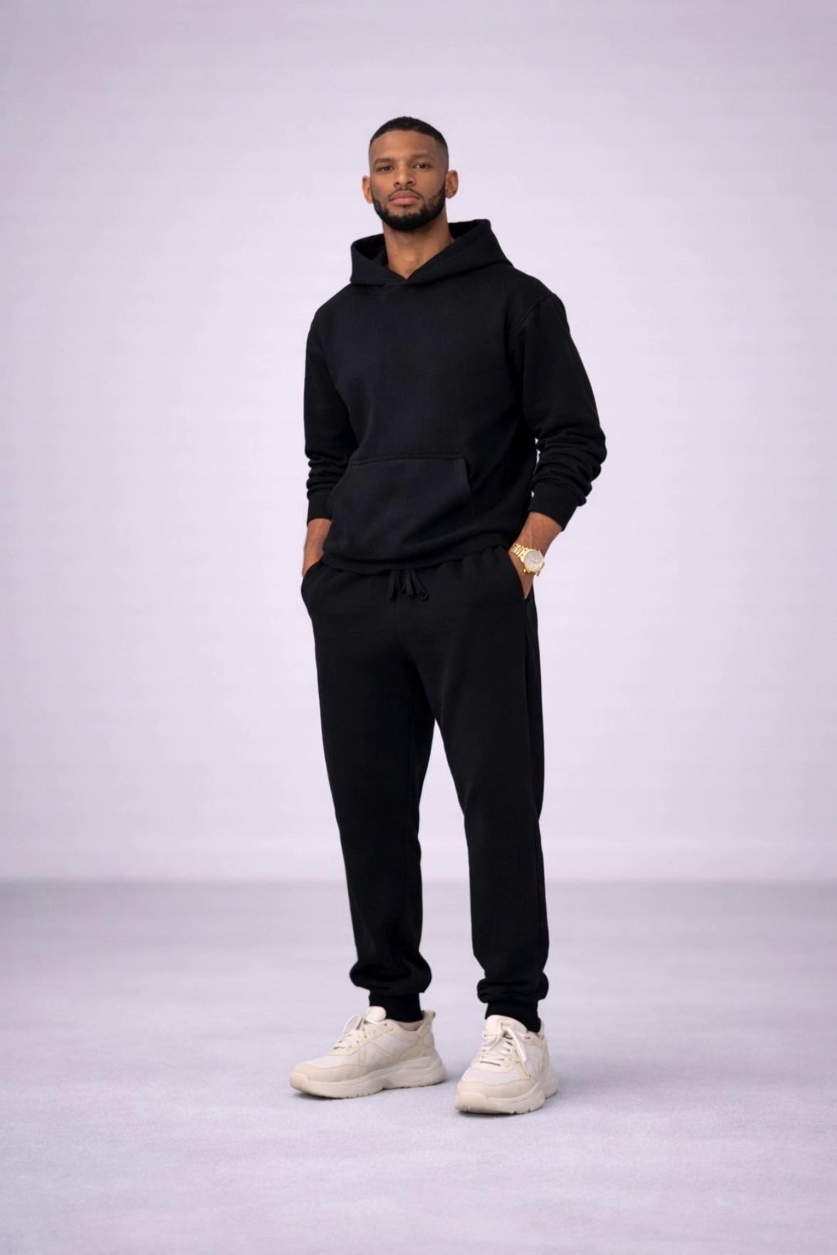 Prompt: “A stylish African-American male stands confidently with both hands in his pockets, posing casually. After a brief pause, he begins walking forward toward the camera with smooth, natural movement. As he reaches the end of the shot, he slowly turns his head and looks over his shoulder to the side, giving a calm, reflective expression. Cinematic lighting, shallow depth of field, urban outdoor background, realistic motion, high-quality film look.”
