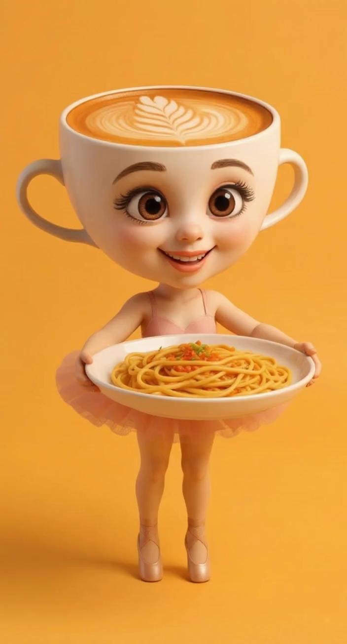 Prompt: Character slurping spaghetti, enjoying spaghetti, 1 long slurp, happy, colourful, no background