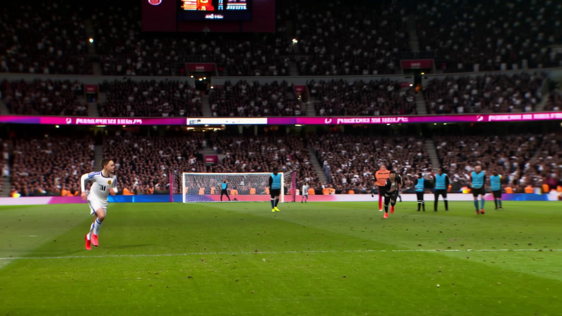 Prompt: I want to creat a movie a  real madrid  foot ball player twelve years old  scoring a goal in barcelona  goal 
Use sound effect 
Cinema feel
