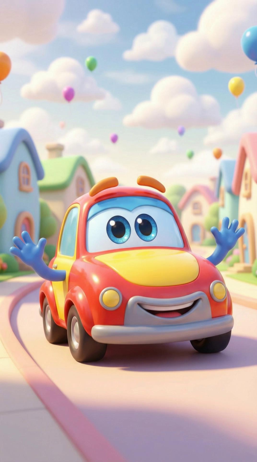 Prompt: Ik ben een auto, maar geen saaie!Ik hou van rijden, lachen en toeteren!Zorg goed voor me, dan neem ik je overal vrolijk mee naartoe!