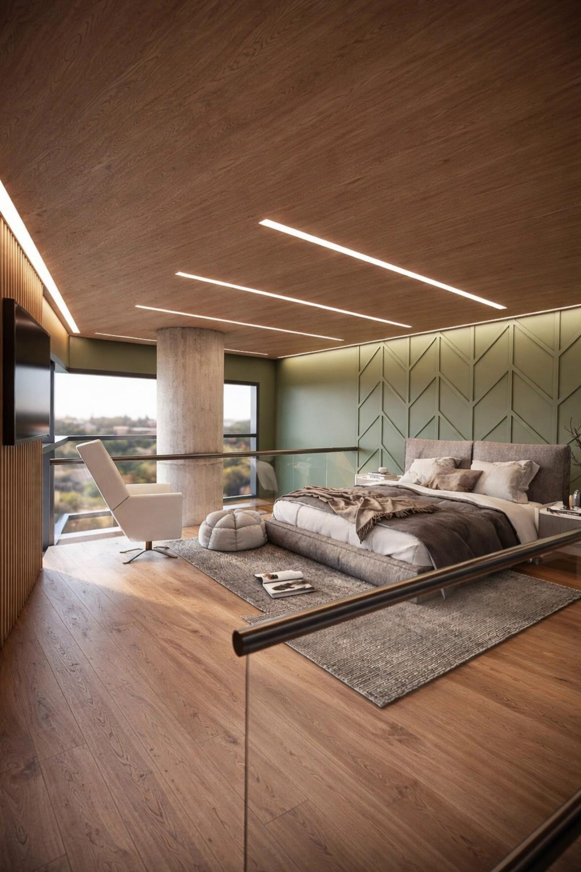 Prompt: Slow cinematic forward camera push-in, very subtle and controlled movement.

Natural handheld micro-movement, minimal vertical and lateral motion, simulating a person standing or walking very slowly. Realistic camera weight and inertia, smooth physical motion, no abrupt changes.

Locked composition. Preserve original framing, aspect ratio, and resolution. No reframing, no cropping, no zoom beyond the subtle forward push.

Strict architectural fidelity. Do not add, remove, or modify any objects, materials, lighting, or architectural elements. No hallucinations, no scene alterations, no environmental changes.

Maintain exact geometry and spatial relationships.

Photorealistic architectural visualization, physically accurate lighting, realistic materials, high cinematic realism, natural motion blur consistent with slow camera movement.