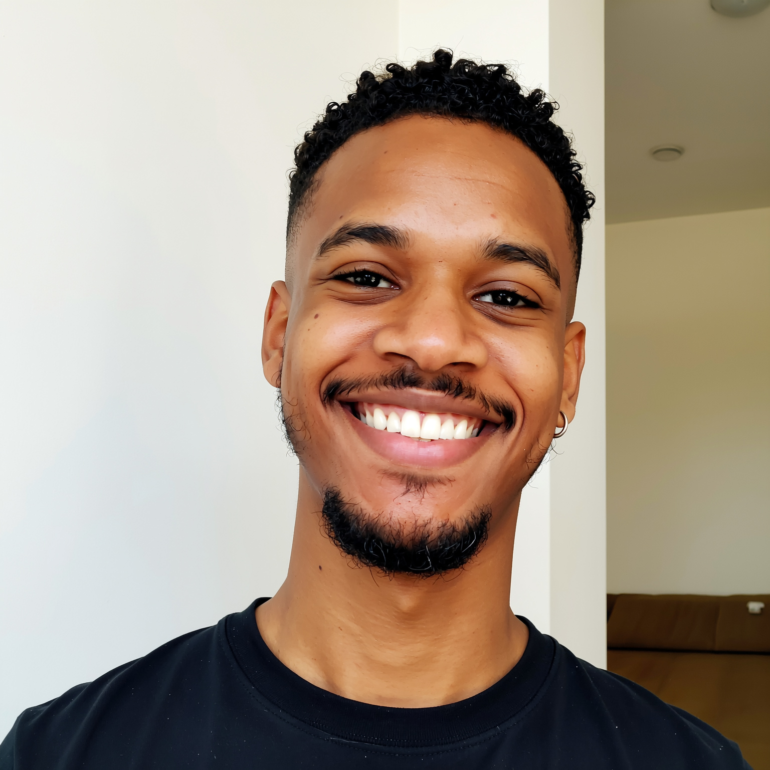 A young 20 year old black man, with confidence for t...